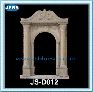 Design Cheap Stone Door Surround, Natural Grey Marble Door Surround