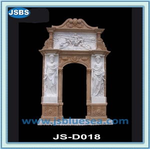 Design Cheap Stone Door Surround, Natural Grey Marble Door Surround