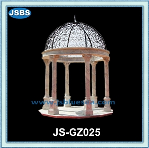 Hand Carved Cheap Marble Dome Gazebo, Natural White Marble Gazebo