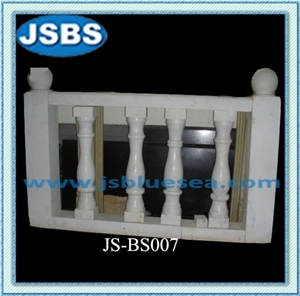 Hand Carved White Marble Balcony Balustrade, Natural White Marble Balustrade & Railings
