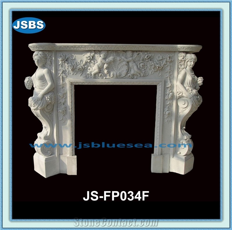 Natural Stone Fireplace Mantel, Natural Marble Fireplace Mantel