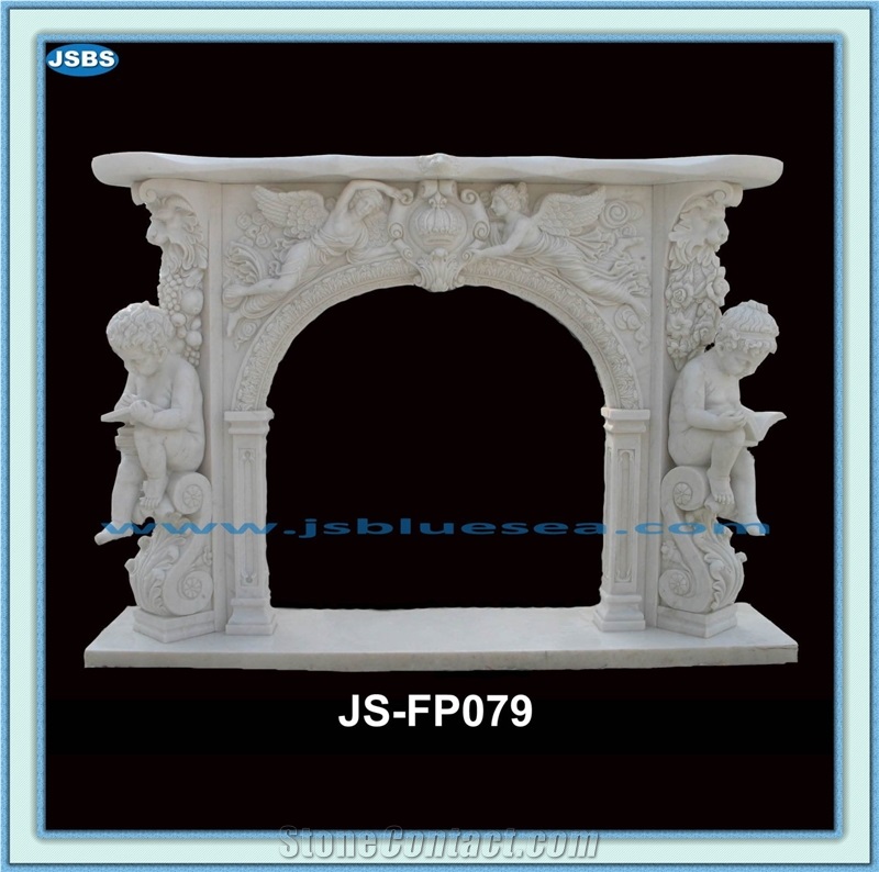 Natural Stone Fireplace Mantel, Natural Marble Fireplace Mantel