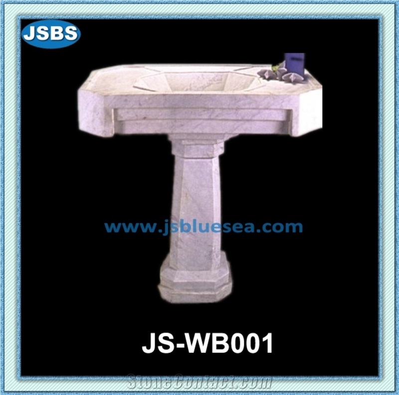 Natural Stone Pedestal Wash Basin, Natural Marble Sinks & Basins