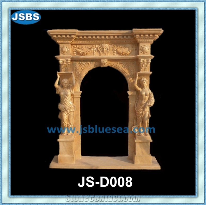Natural White Marble Door Frame Design
