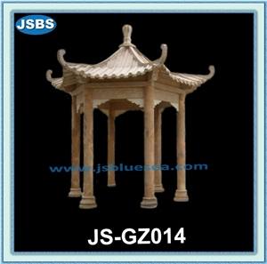 Nautral Marble Chinese Style Gazebo