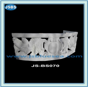 Outdoor Natural Stone Baluster Railing, Natural Marble Baluster
