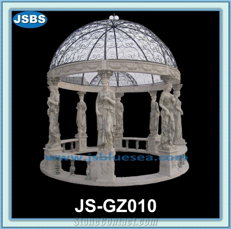 White Wedding Marble Gazebo for Sale