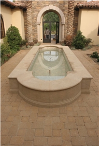 Desert Cream Limestone Fountain, Ponds