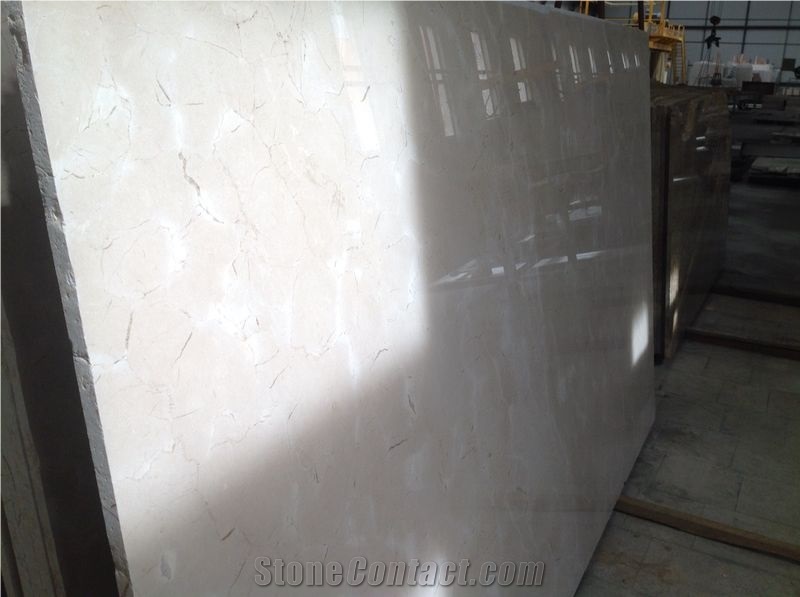 Crema Luna Beige Marble Block, Slabs