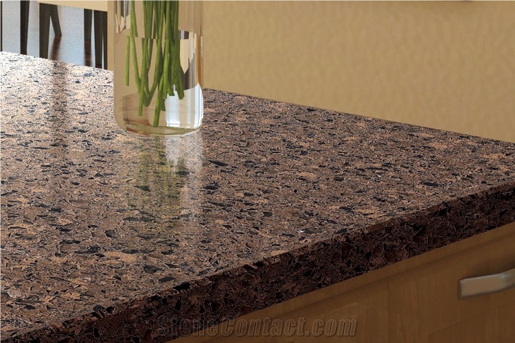 Almond Brown Slabs & Tiles, Select Your Country Brown Quartzite