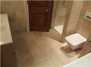 Crema Eneus Marble Bathroom Flooring, Walling