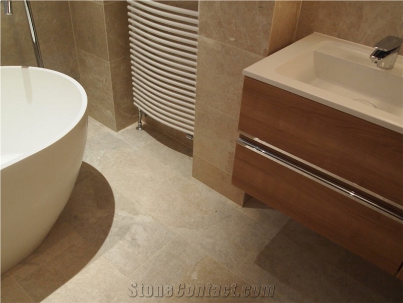 Crema Eneus Marble Bathroom Flooring, Walling