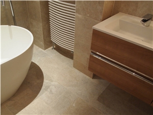 Crema Eneus Marble Bathroom Flooring, Walling