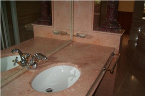 Lotus Rosalia Marble Bathroom Countertop Lotus Rosalia Marble Bathroom Countertop