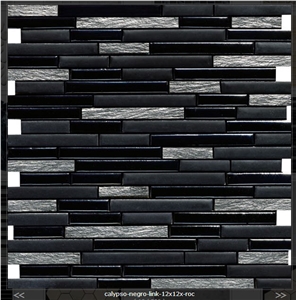 Calypso Negro Link 12x12 Lineer Mosaic
