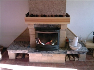 China Juparana Granite Fireplace Hearth