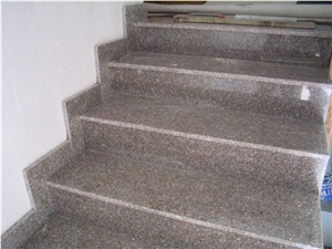 Maple Red Granite Stairs
