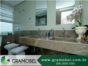 Sequoia Brown Marble Bathroom Counter Top