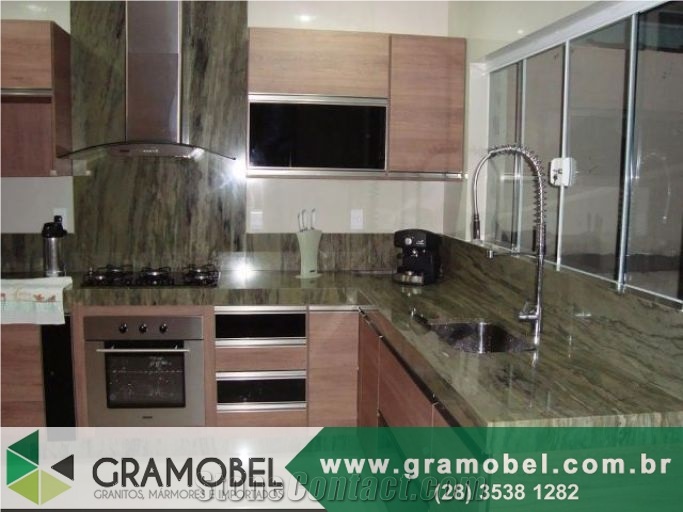 Verde Bamboo Quartzite Countertops, Green Quartzite Countertops