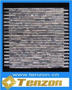 Light Emperador Bamboo Type Marble Mosaic Tile, China Brown Marble Light Emperador Bamboo Type Marble Mosaic Tile, China Brown Marble