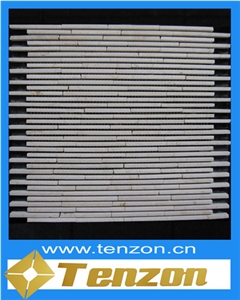 Light Emperador Bamboo Type Marble Mosaic Tile, China Brown Marble