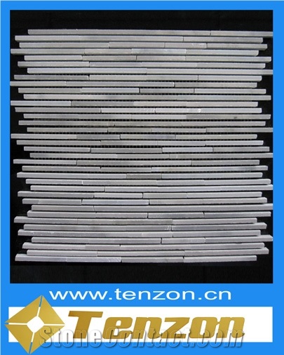 Light Emperador Bamboo Type Marble Mosaic Tile, China Brown Marble