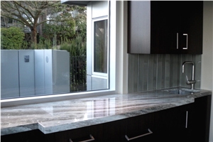 Bardiglio Arabescato Marble Kitchen Countertop