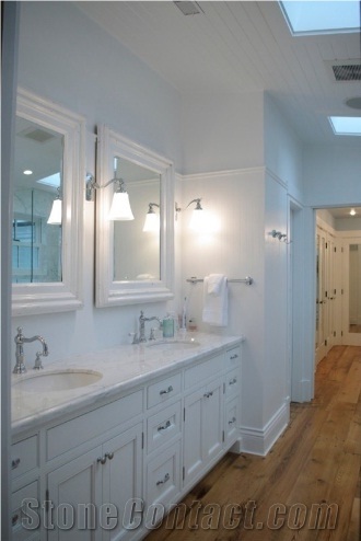Bianco Statuario Vena Fine Marble Bathroom Top