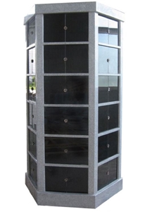 Grey Granite Columbarium 72 Niches Polished, Granite Basalt Columbarium