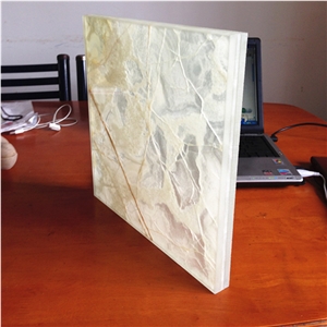 Glass Onyx Laminated Slabs & Tiles