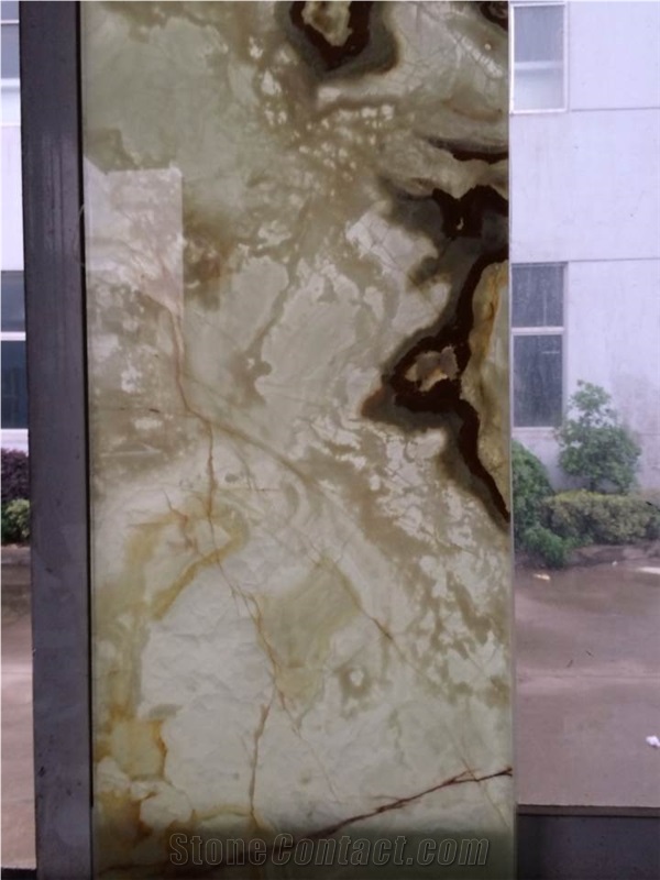 Glass Onyx Laminated Slabs & Tiles
