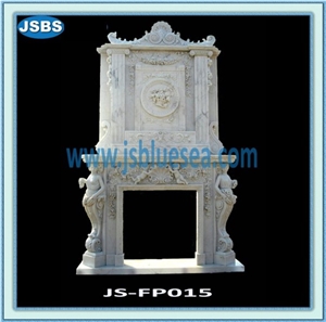 2 Sided Fireplace, Natural Marble Fireplaces