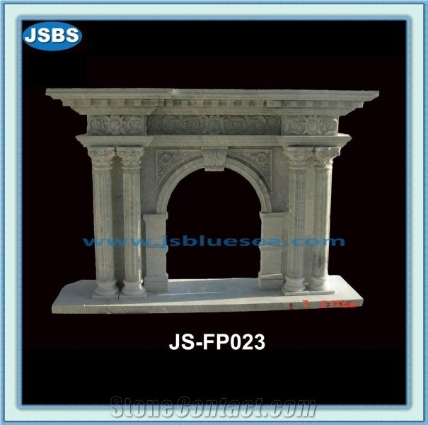 Antique Fireplace Frame, Natural Marble Fireplaces