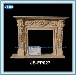 Antique Fireplace Frame, Natural Marble Fireplaces