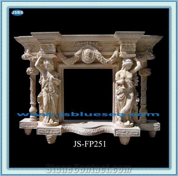 Beautiful Marble Fireplace, Natural Marble Fireplaces