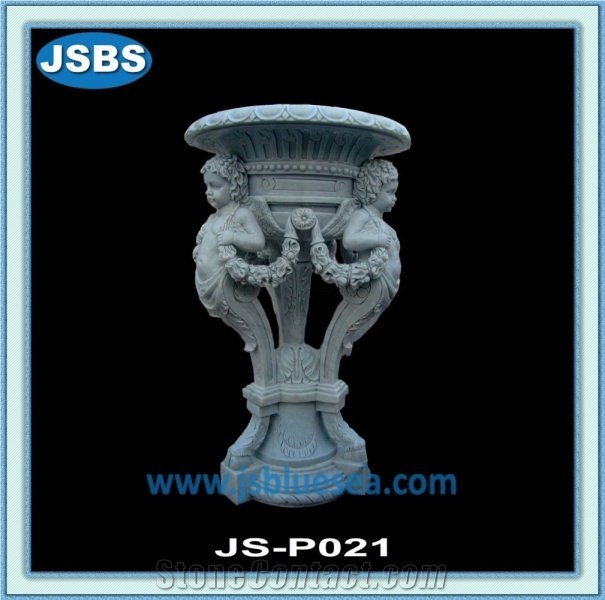 Beautiful Stone Flowerpot, Natural Marble Pots