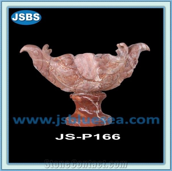 Beautiful Stone Flowerpot, Natural Marble Pots