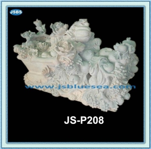 Beautiful Stone Flowerpot, Natural Marble Pots