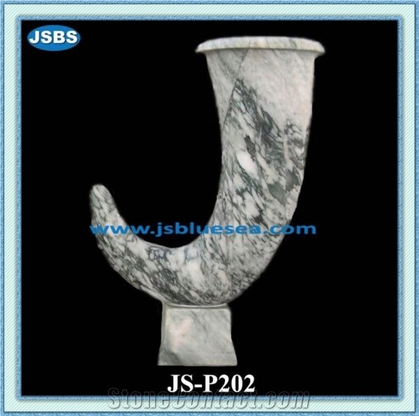 Beautiful Stone Flowerpot, Natural Marble Pots