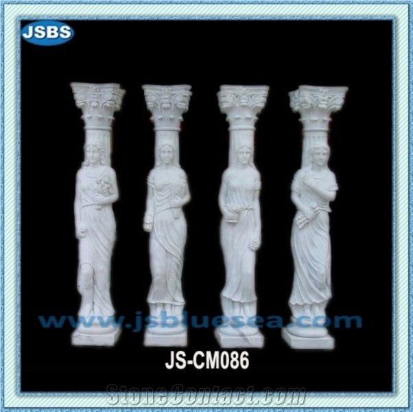 Marble Sculptured Columns for Interior