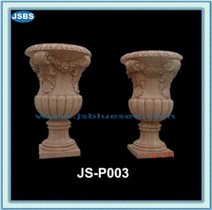 Stone Flower Pot, Natural Marble Flower Pots