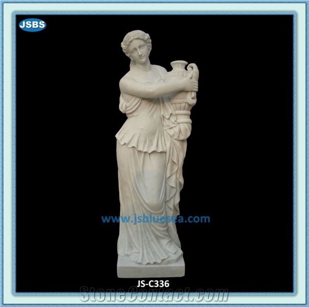 Virgin Mary Statues, Natural White Marble Statues