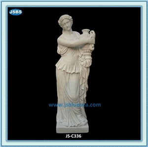 Virgin Mary Statues, Natural White Marble Statues
