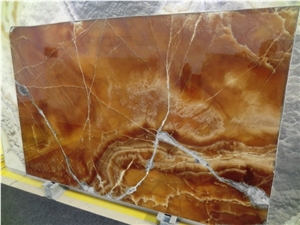 Golden Brown Onyx Polished 1st Quality Random 2cm Slab