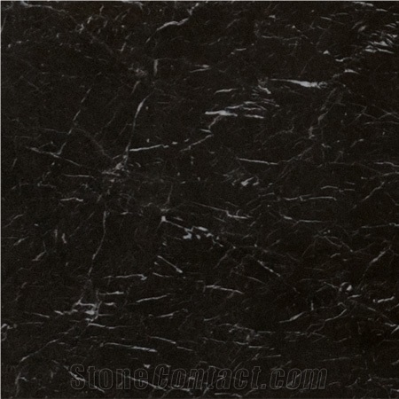 Iris Black Marble Polished 1st Quality Random 2cm Slab, Turkey Black Marble