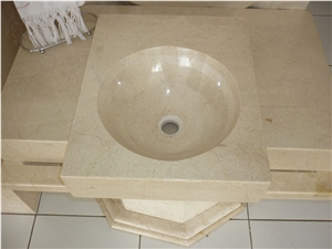 Piedra Coralina Limestone Pedestal Wash Basin