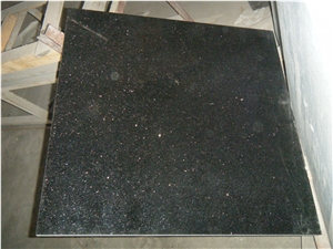 Black Star Galaxy Granite Polished Slab, Indian Black Granite Tiles Panel Floor Covering Pattern,Airport Interior Walling Tile
