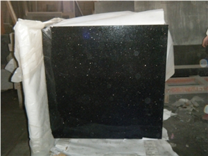 Black Star Galaxy Granite Polished Slab, Indian Black Granite Tiles Panel Floor Covering Pattern,Airport Interior Walling Tile