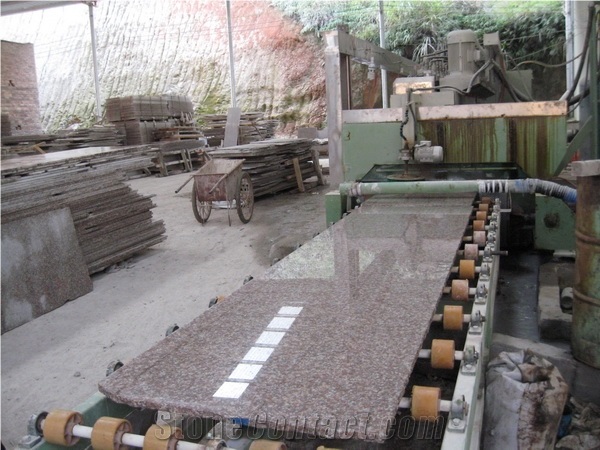 Cheapest China G687 Peach Red Granite Tiles Slab Panel Wall Cladding,Garden Floor Covering Pattern,Exterior Walling Tile