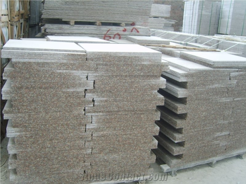 Cheapest China G687 Peach Red Granite Tiles Slab Panel Wall Cladding,Garden Floor Covering Pattern,Exterior Walling Tile